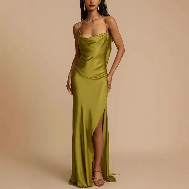 Cowl Neck Maxi Dress-dresses > maxi dress-Laventaire-Laventaire