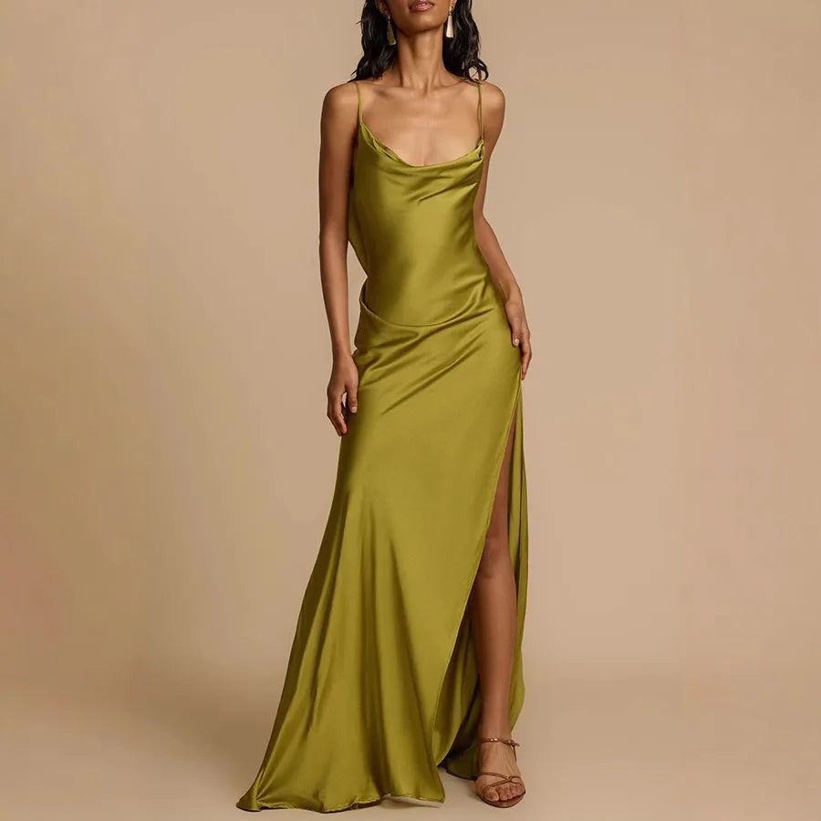 Cowl Neck Maxi Dress-dresses > maxi dress-Laventaire-Laventaire