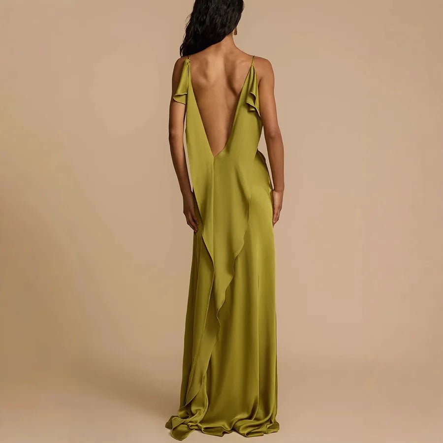 Cowl Neck Maxi Dress-dresses > maxi dress-Laventaire-Laventaire
