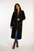 Cozy Long Coatigan-coats > long coat-Laventaire-Black-S-Laventaire