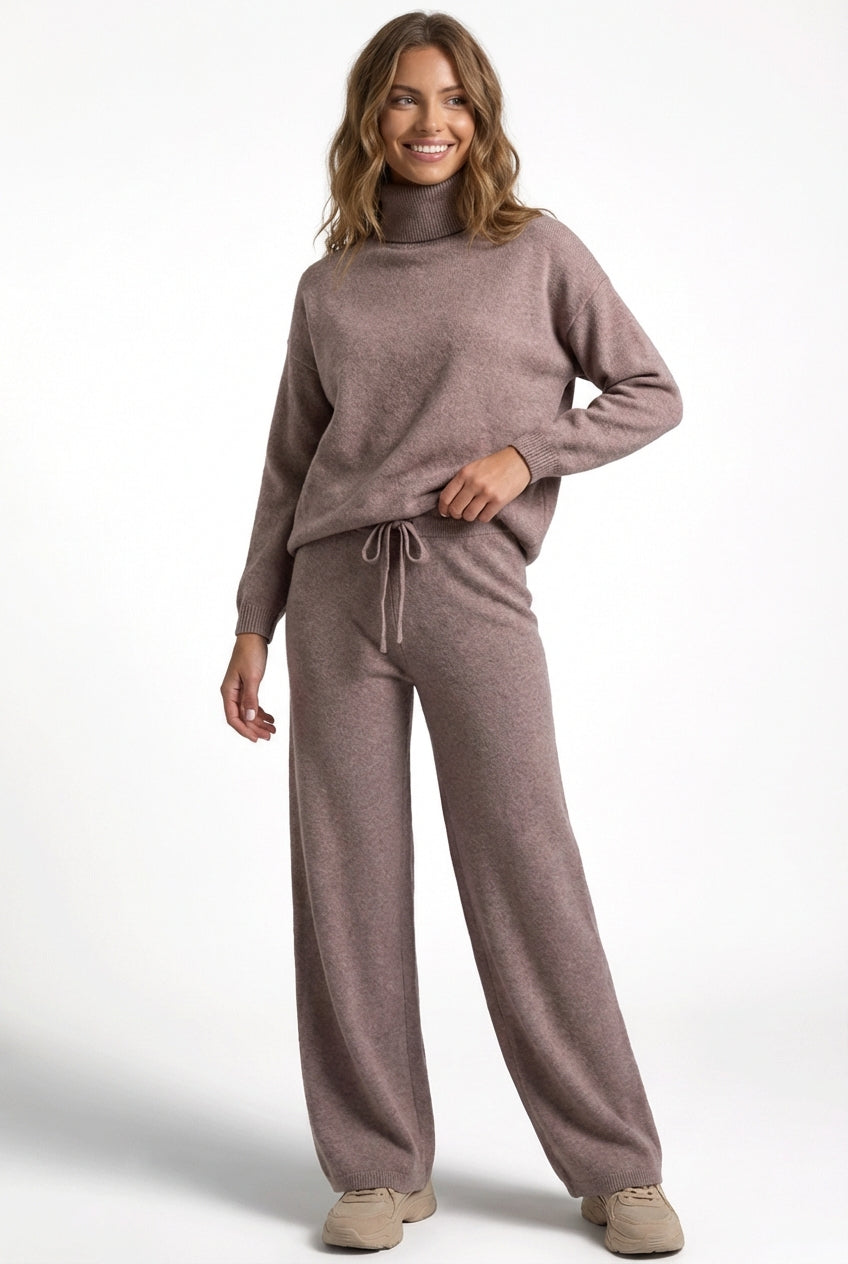 Cozy Weekend Lounge Set-loungewear > lounge set-Laventaire-Light Taupe-S-Laventaire
