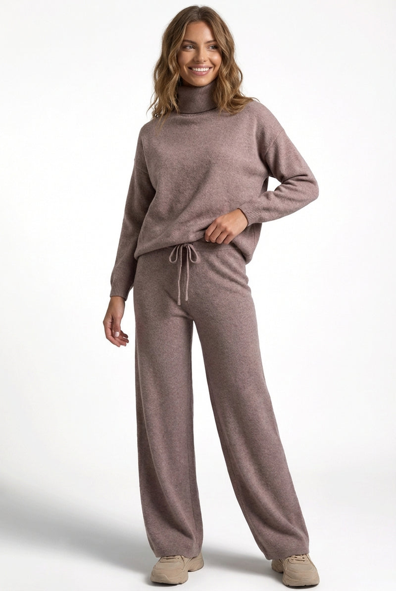 Cozy Weekend Lounge Set-loungewear > lounge set-Laventaire-Light Taupe-S-Laventaire