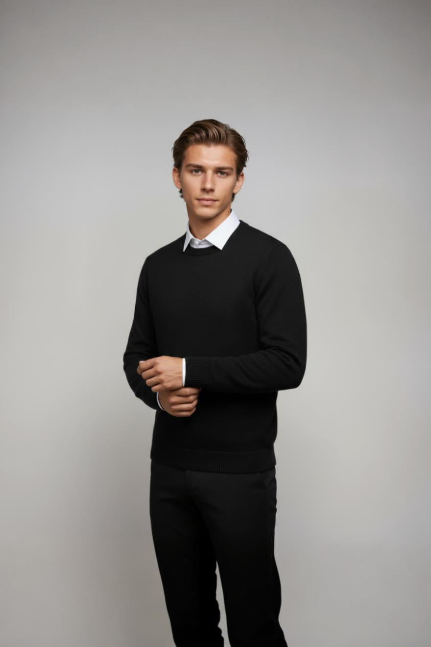 Crew Neck Sweater-sweaters > crew neck sweater-Laventaire-Laventaire