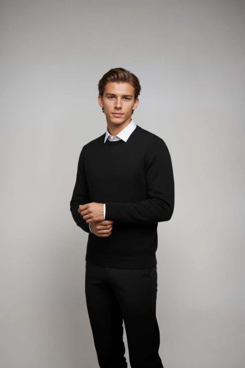 Crew Neck Sweater-sweaters > crew neck sweater-Laventaire-Laventaire