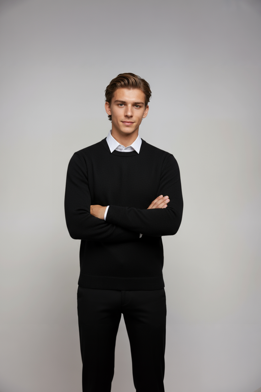 Crew Neck Sweater-sweaters > crew neck sweater-Laventaire-Laventaire