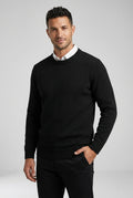 Crew Neck Sweater-sweaters > crew neck sweater-Laventaire-Black-XS-Laventaire