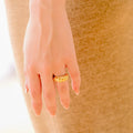 Croissant Design Statement Ring-jewelry > rings-Laventaire-Laventaire