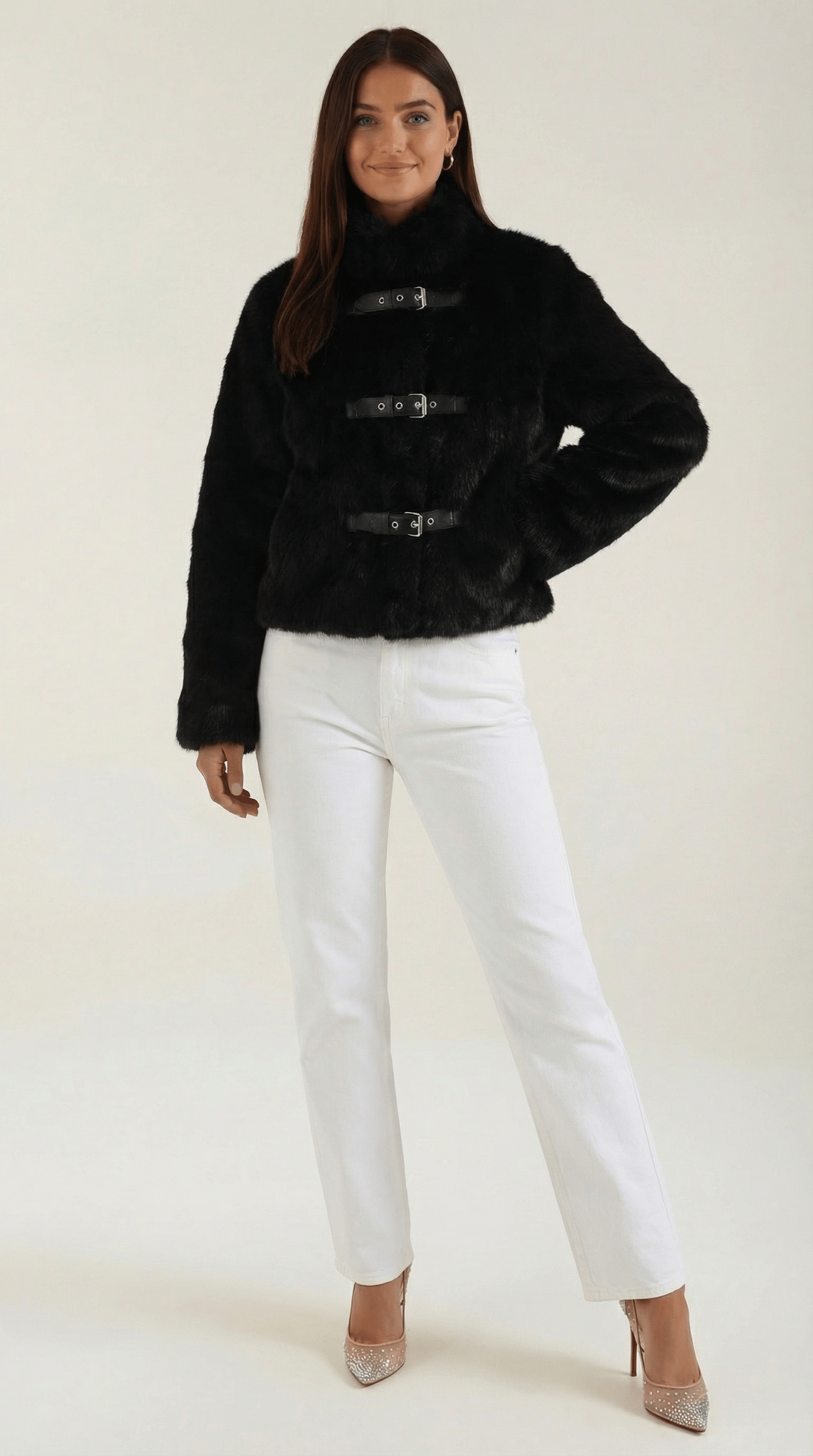 Cropped Black Casual Jacket-jackets > cropped jacket-Laventaire-Laventaire