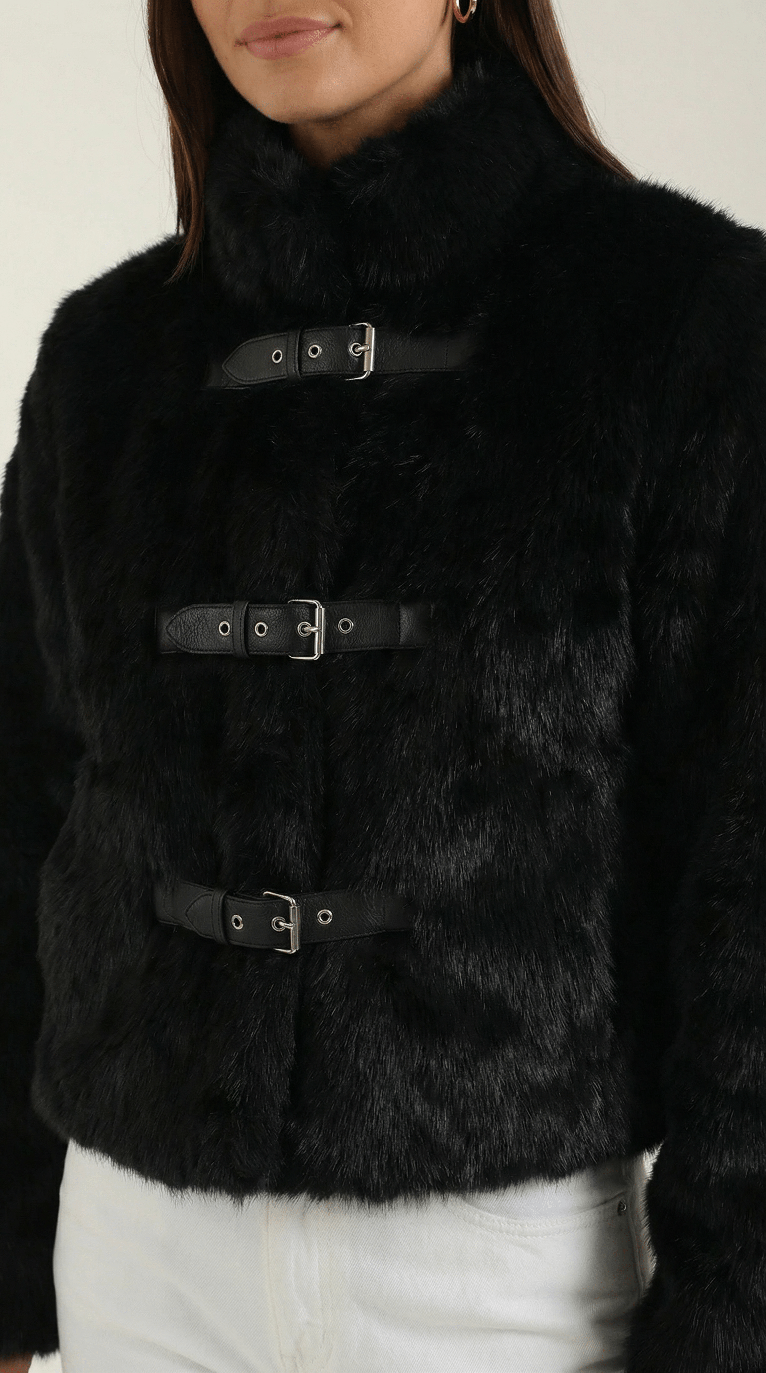 Cropped Black Casual Jacket-jackets > cropped jacket-Laventaire-Laventaire