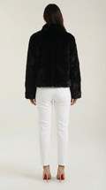 Cropped Black Casual Jacket-jackets > cropped jacket-Laventaire-Laventaire