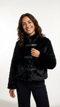 Cropped Black Casual Jacket-jackets > cropped jacket-Laventaire-Black-S-Laventaire
