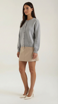 Cropped Button-Up Cardigan-cardigans > cropped cardigan-Laventaire-Laventaire