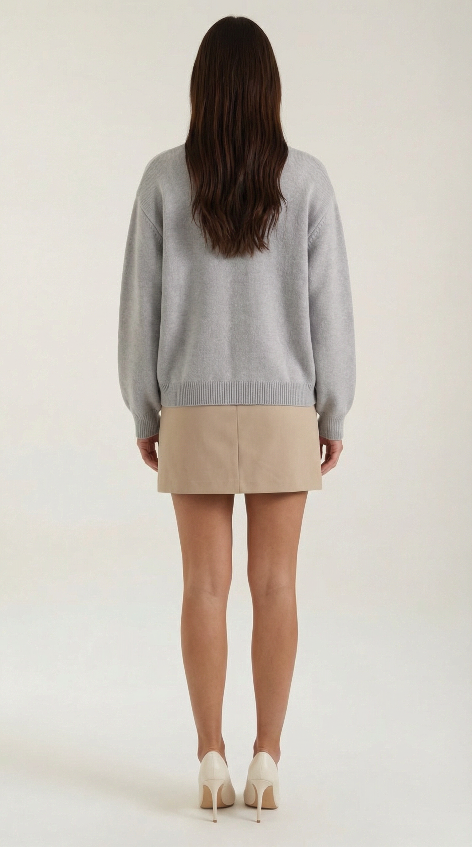 Cropped Button-Up Cardigan-cardigans > cropped cardigan-Laventaire-Laventaire