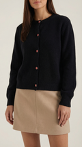 Cropped Button-Up Cardigan-cardigans > cropped cardigan-Laventaire-Laventaire