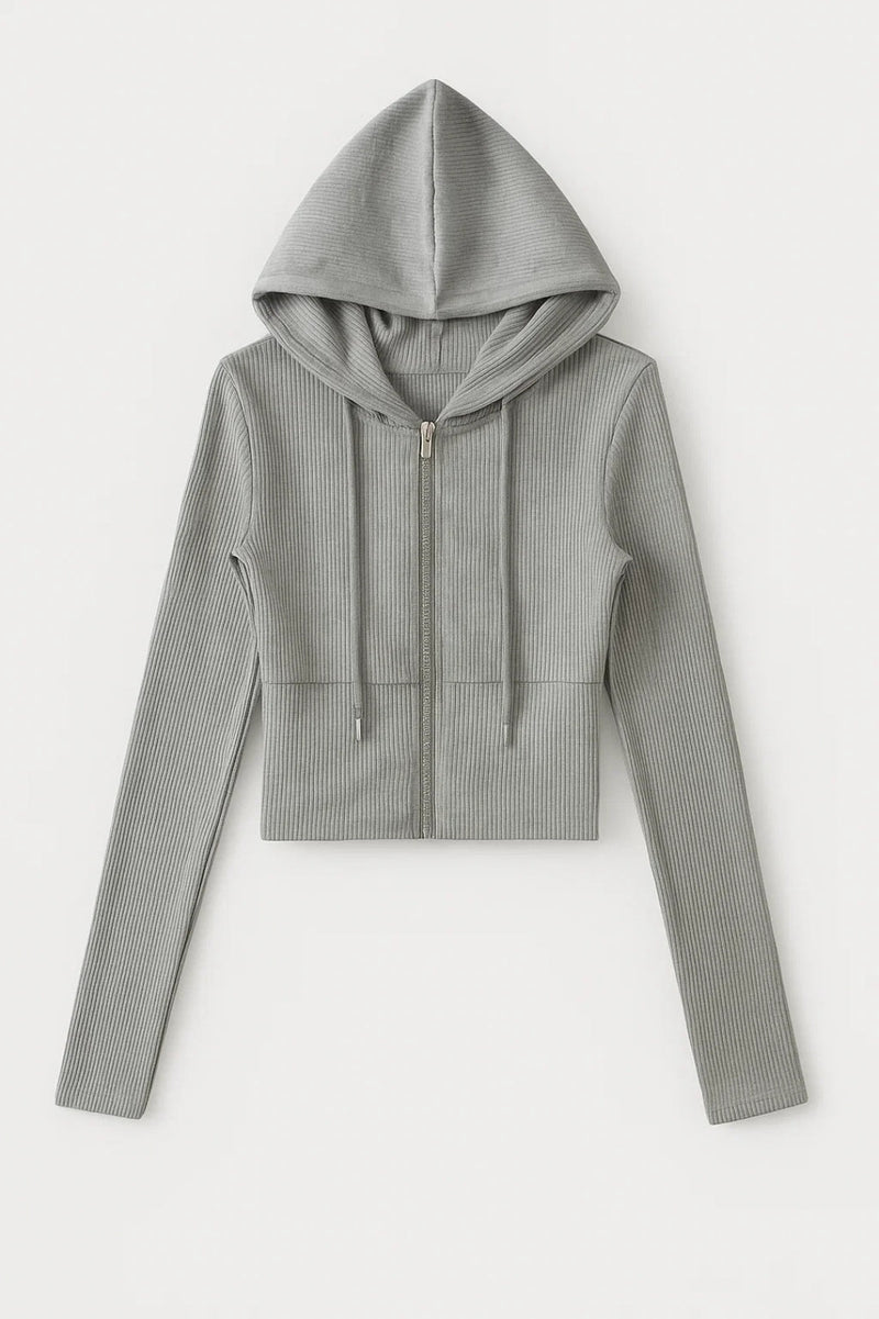 Cropped Hoodie Co-Ord Set-sets > cropped hoodie set-Laventaire-Laventaire