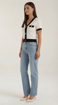Cropped Short Sleeve Top-tops > cropped tops-Laventaire-Laventaire