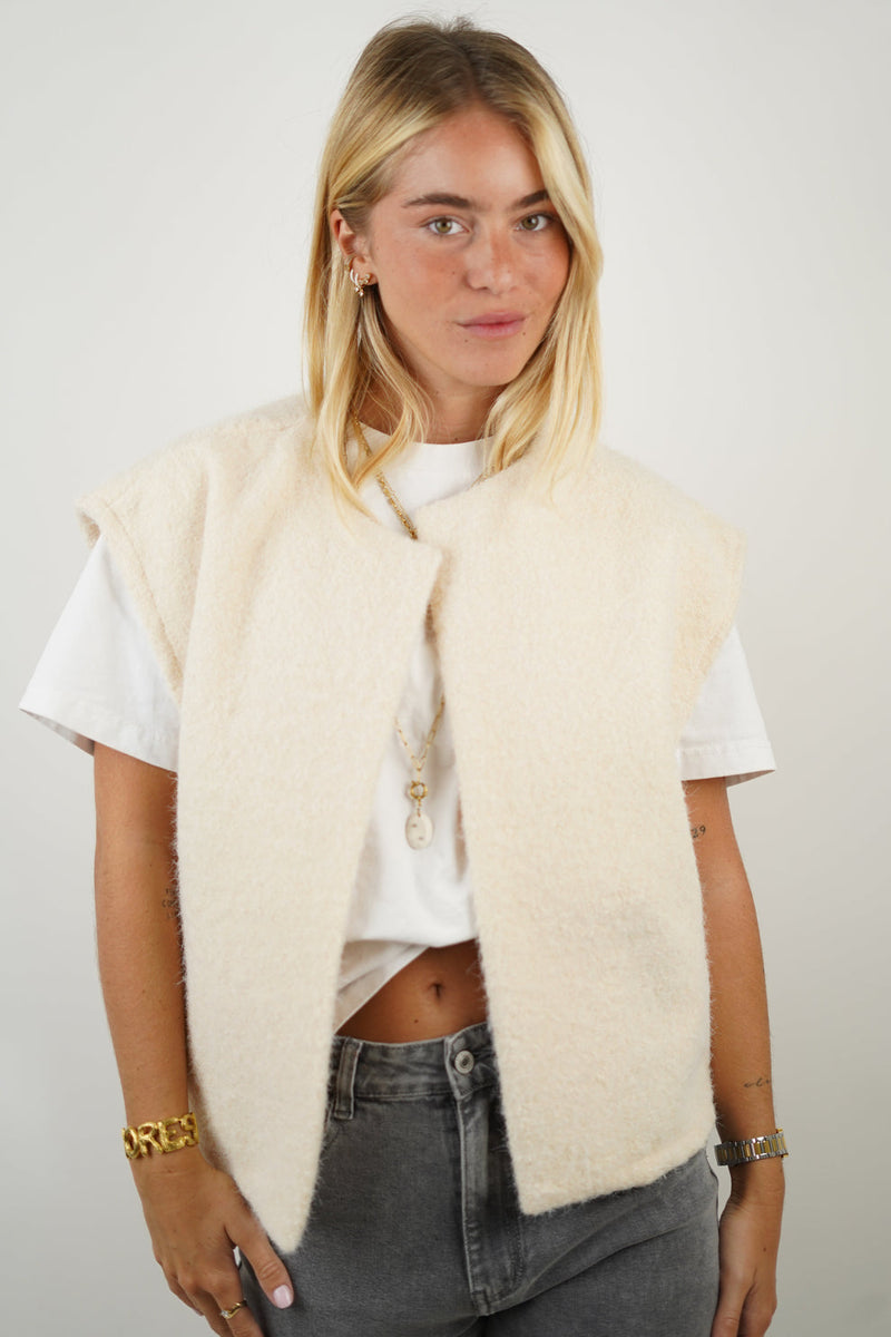 Cropped Sleeveless Vest Top-tops > vests-Laventaire-Laventaire
