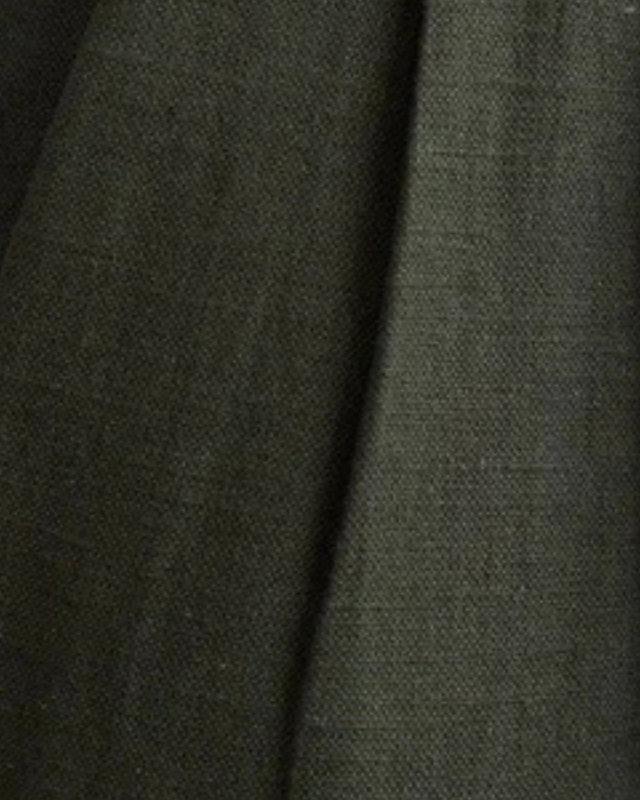 Dark Green Pleated Trousers-trousers > pleated trousers-Laventaire-Laventaire