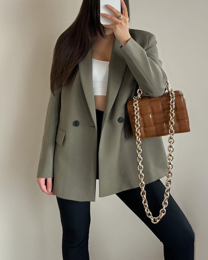 Double-Breasted Blazer Jacket-jackets > blazers > blazer jackets-Laventaire-Laventaire