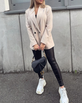 Double-Breasted Blazer Jacket-jackets > blazers > blazer jackets-Laventaire-Laventaire
