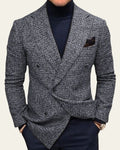 Double Breasted Casual Blazer-blazers > casual blazer-Laventaire-Laventaire