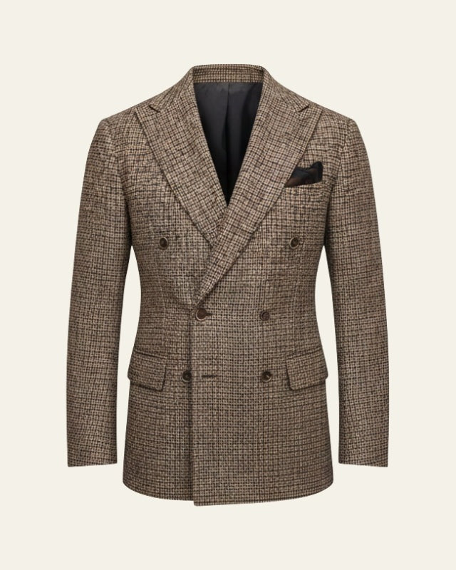 Double Breasted Casual Blazer-blazers > casual blazer-Laventaire-Laventaire