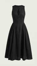 Elegant A-Line Midi Dress-dresses > midi dress-Laventaire-Laventaire