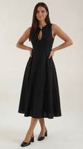 Elegant A-Line Midi Dress-dresses > midi dress-Laventaire-Laventaire