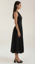 Elegant A-Line Midi Dress-dresses > midi dress-Laventaire-Laventaire