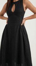 Elegant A-Line Midi Dress-dresses > midi dress-Laventaire-Laventaire