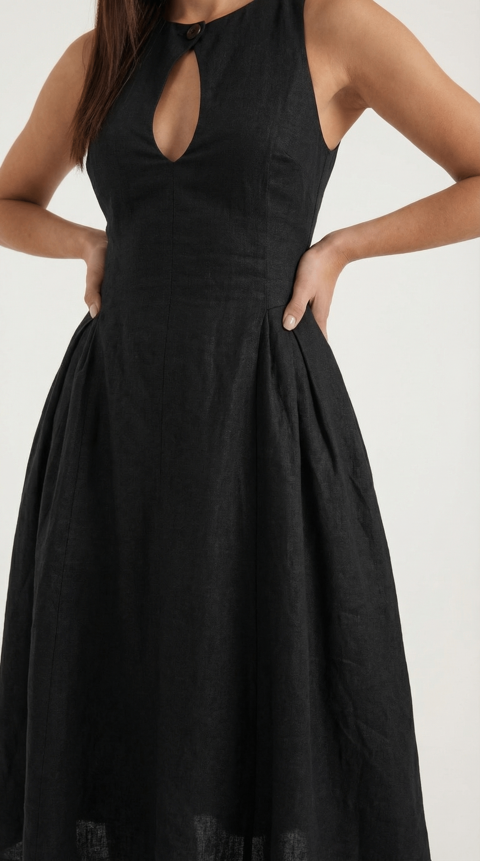 Elegant A-Line Midi Dress-dresses > midi dress-Laventaire-Laventaire