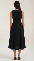 Elegant A-Line Midi Dress-dresses > midi dress-Laventaire-Laventaire
