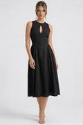 Elegant A-Line Midi Dress-dresses > midi dress-Laventaire-Laventaire