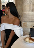Elegant Asymmetric Midi Dress-dresses > midi dress-Laventaire-Laventaire