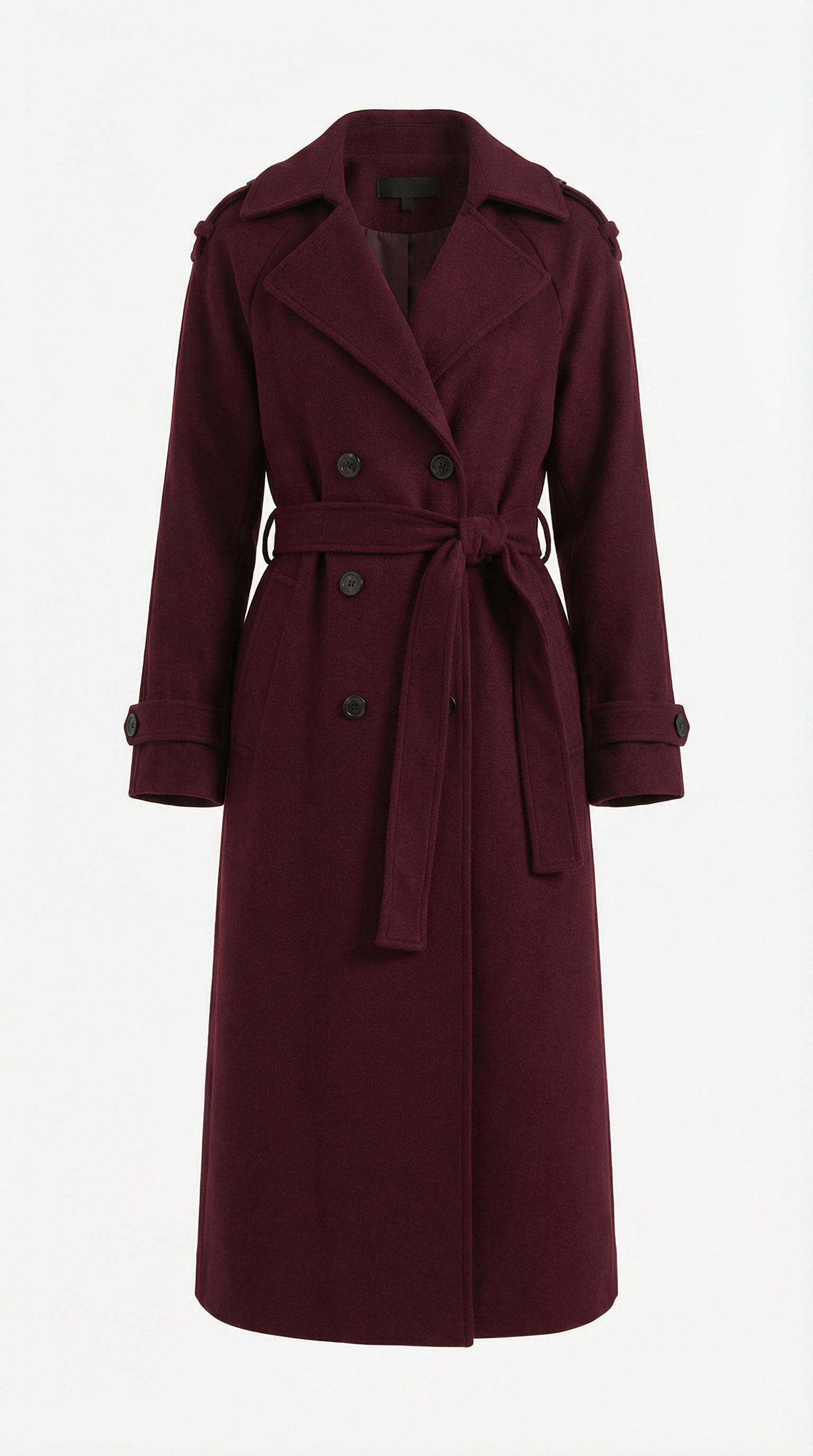 Elegant Belted Long Trench Coat-coats > trench coats-Laventaire-Laventaire