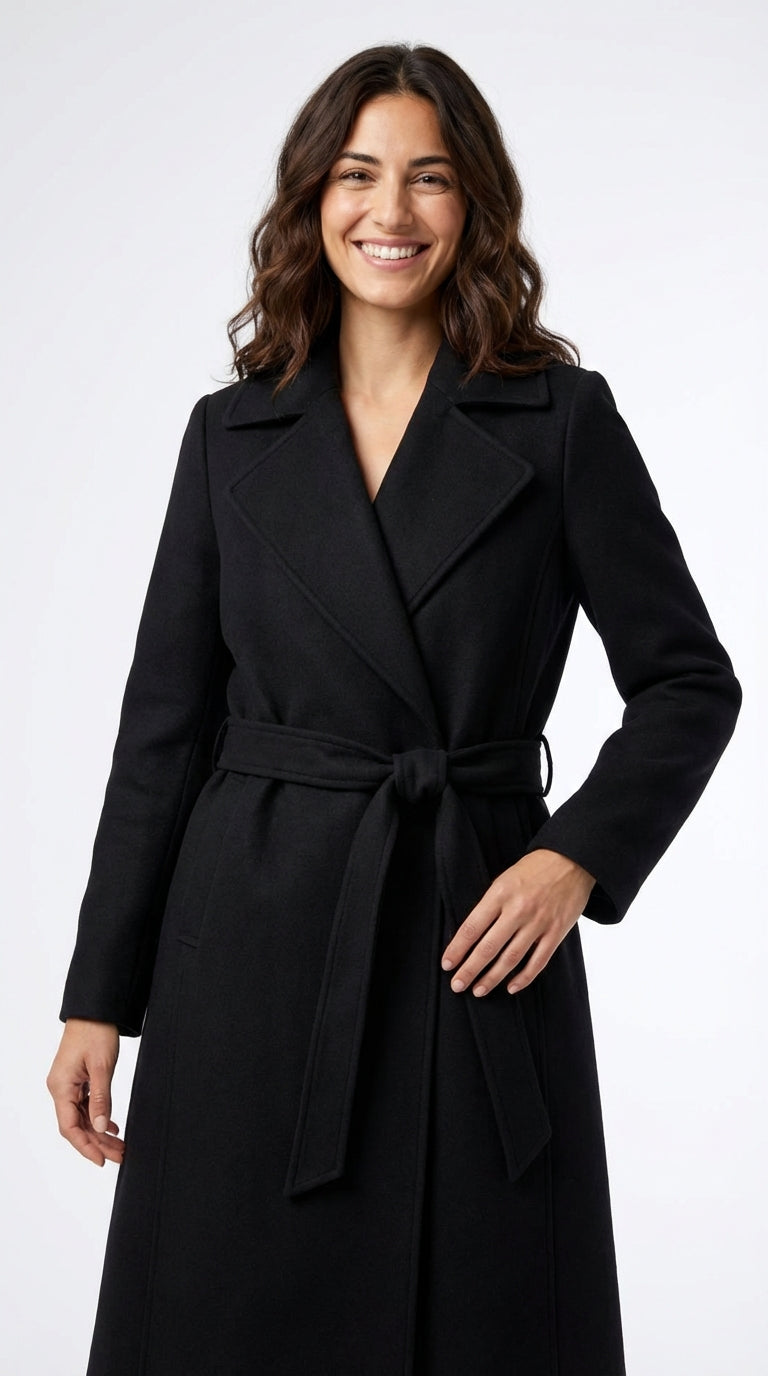 Elegant Belted Trench Coat-outerwear > trench coat-Laventaire-Laventaire