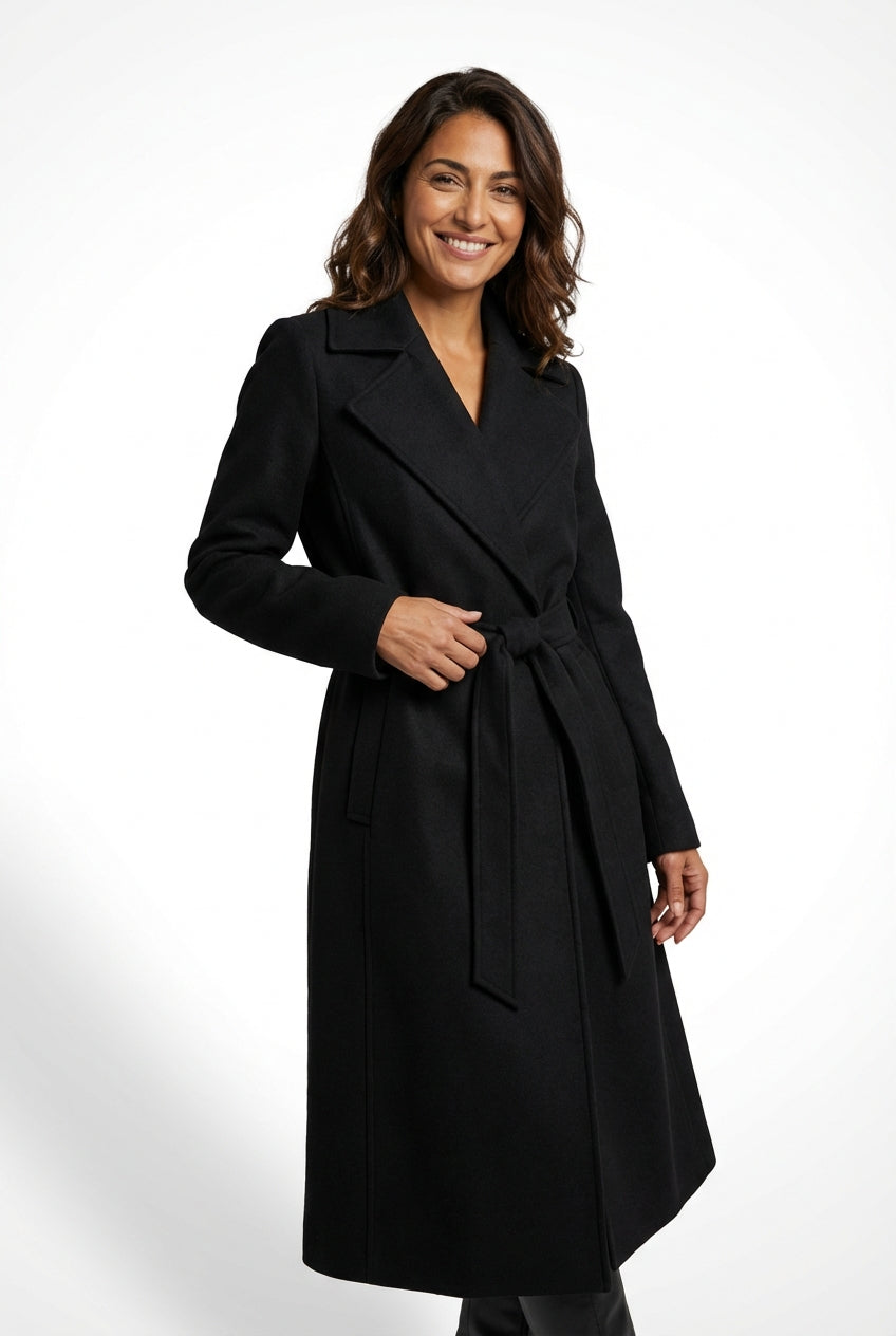 Elegant Belted Trench Coat-outerwear > trench coat-Laventaire-Laventaire