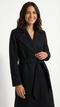 Elegant Belted Trench Coat-outerwear > trench coat-Laventaire-Laventaire