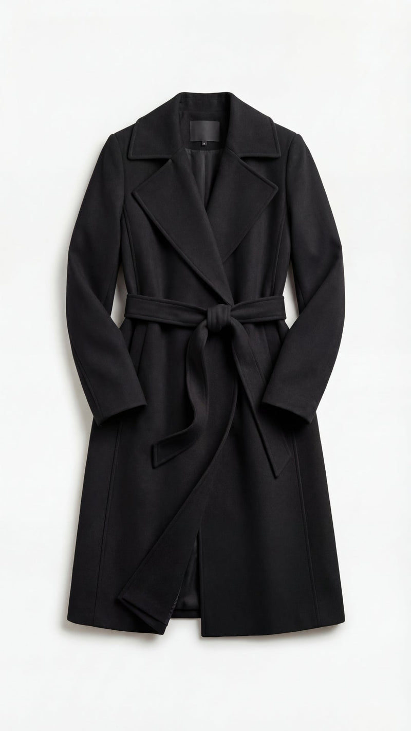 Elegant Belted Trench Coat-outerwear > trench coat-Laventaire-Laventaire