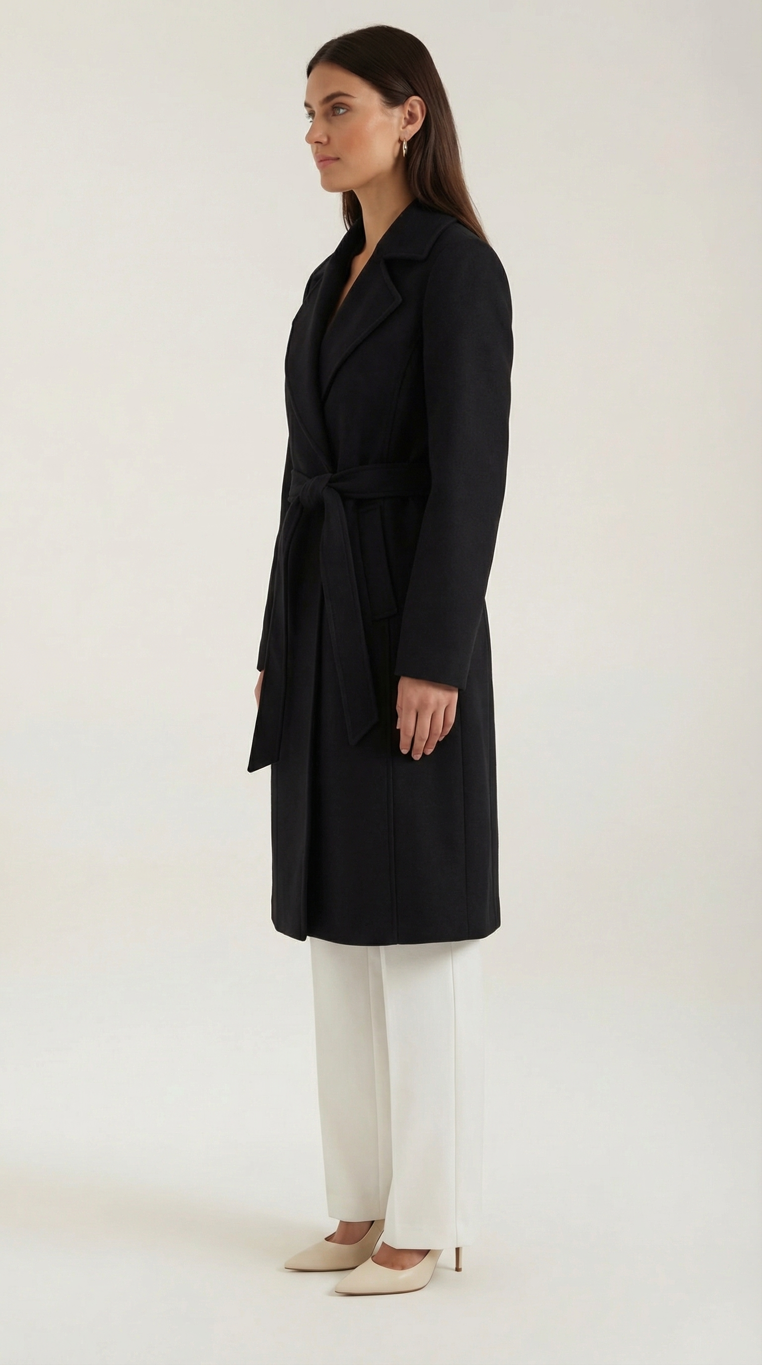 Elegant Belted Trench Coat-outerwear > trench coat-Laventaire-Laventaire