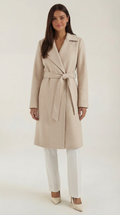 Elegant Belted Trench Coat-outerwear > trench coat-Laventaire-Beige-XS-Laventaire