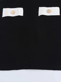 Elegant Black Mini Dress-dresses > mini dress-Laventaire-Laventaire