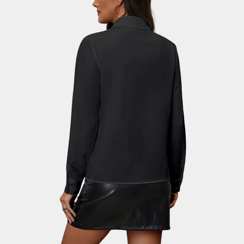 Elegant Blouse Ruffled Top-tops > blouses > ruffled blouses-Laventaire-Laventaire