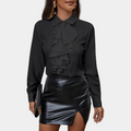Elegant Blouse Ruffled Top-tops > blouses > ruffled blouses-Laventaire-Laventaire