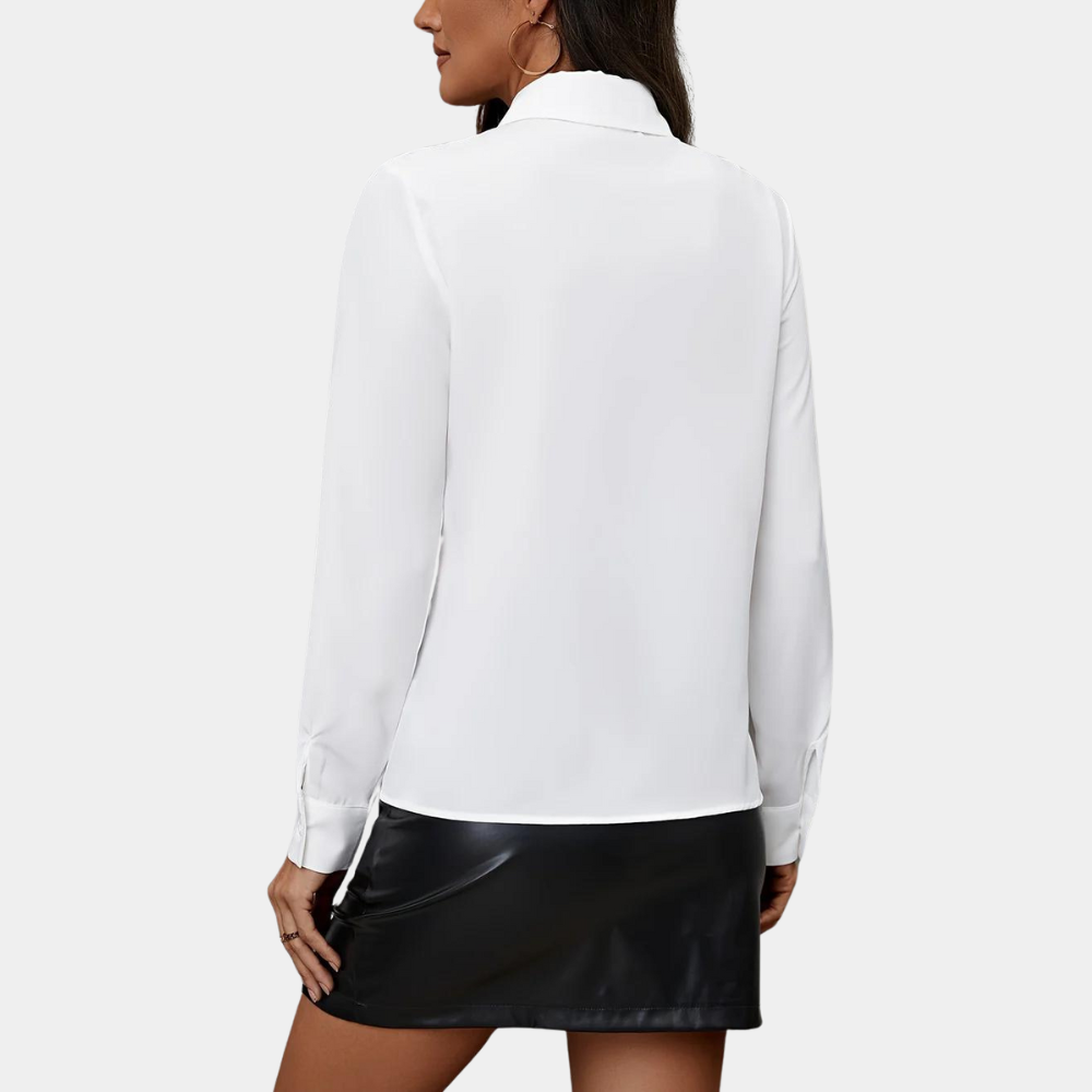 Elegant Blouse Ruffled Top-tops > blouses > ruffled blouses-Laventaire-Laventaire