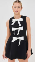 Elegant Bow Mini Dress-dresses > mini dress-Laventaire-Laventaire