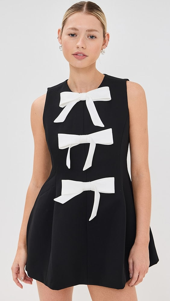Elegant Bow Mini Dress-dresses > mini dress-Laventaire-Laventaire