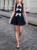 Elegant Bow Mini Dress-dresses > mini dress-Laventaire-Laventaire