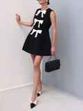 Elegant Bow Mini Dress-dresses > mini dress-Laventaire-Laventaire