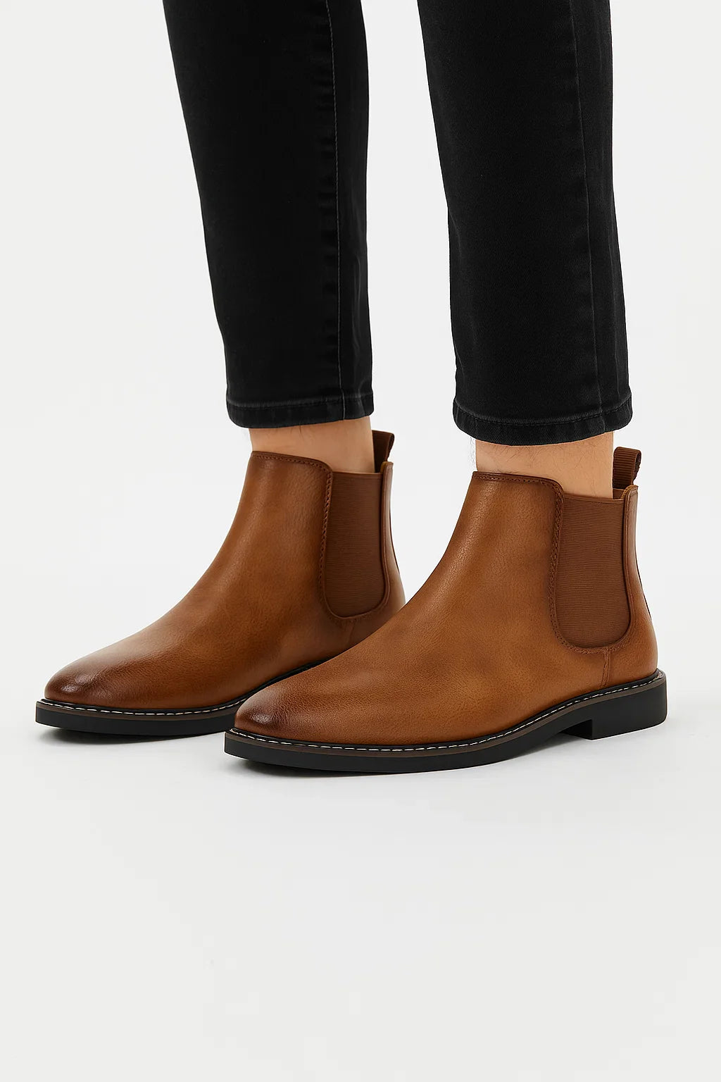 Elegant Chelsea Boots-footwear > boots > Chelsea boots-Laventaire-Light Brown-40-Laventaire